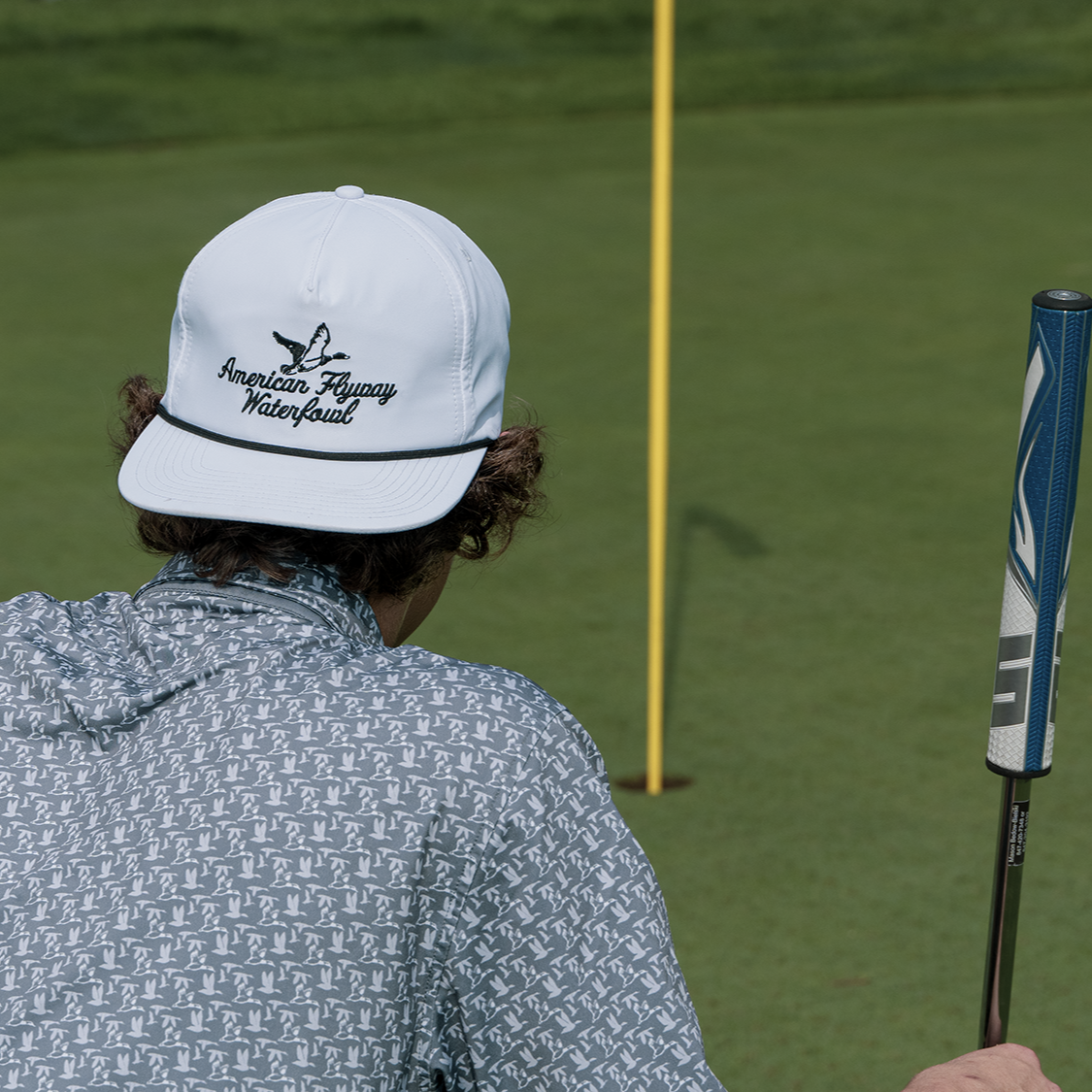 AFW Grey with White Flying Ducks Polo