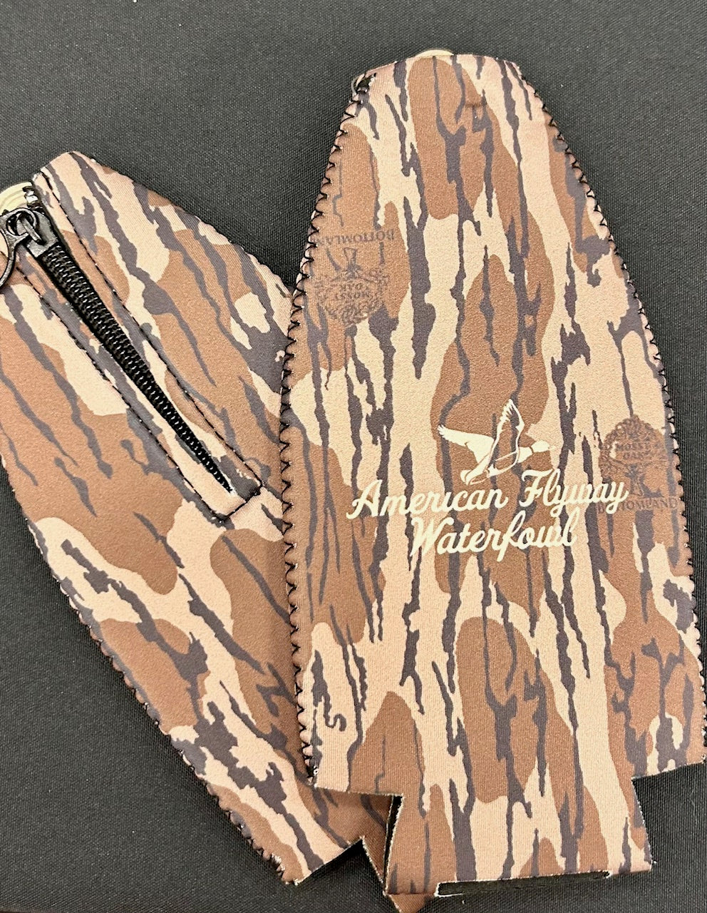 AFW Mossy Oak Bottomland Logo Bottle Koozies