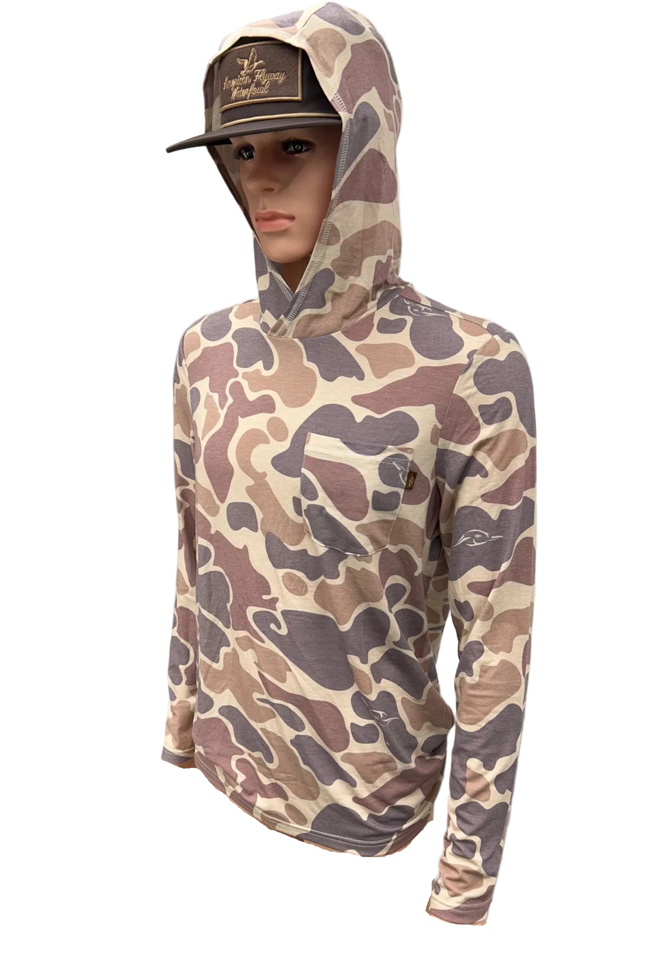 AFW Vintage Camo Brown long sleeve with Hood